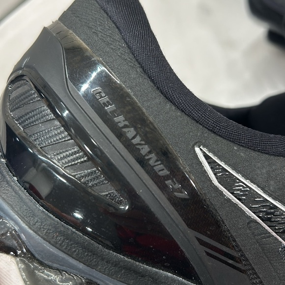 ASICS GEL KAYANO 27 MENS SNEAKERS 13 Extra Wide Black Silver - Picture 6 of 16